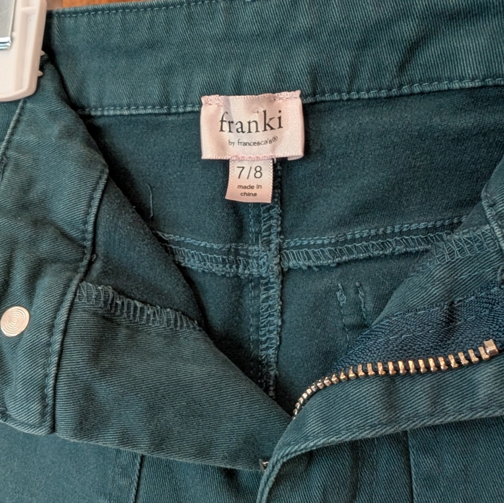 Franki By Francesca's High Rise Flare Jeans in Teal 🩵 7/8 - Picture 3 of 9
